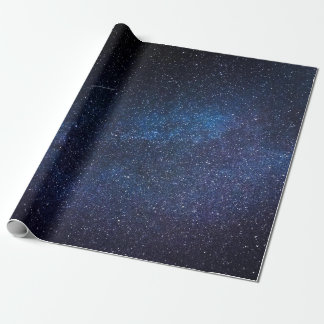 Elegant Blue Milkyway Galaxy Texture Geschenkpapier