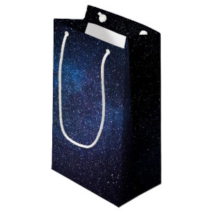 Elegant Blue Milkyway Galaxy Texture Kleine Geschenktüte