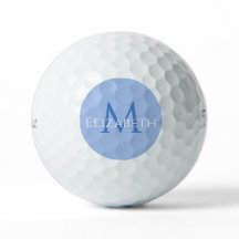 Elegant Blue Monogram Modern Personalized Classic 