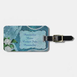 Elegant Blue Pearl Romantic Luggage Gepäckanhänger
