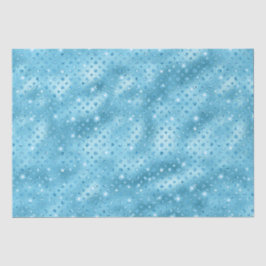 Elegant Blue Polka Dot Metallic Glitzer Pattern Seidenpapier