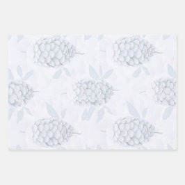 Elegant Blue & Silver Christmas Wrapping Paper Geschenkpapier Set