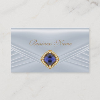 Elegant Blue Silver Diamond Jewel Visitenkarte