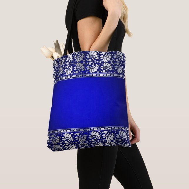 Elegant Blue & Silver Tasche (Von Nahem)