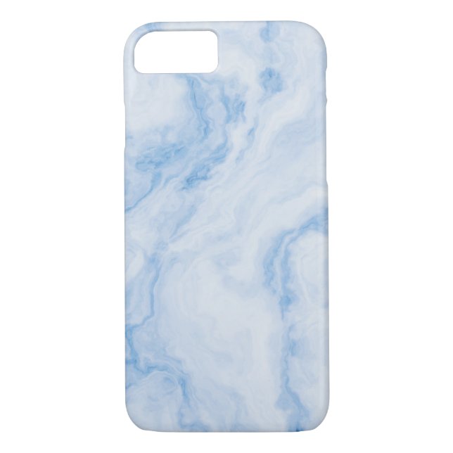 Elegant Blue Stone Marble Pattern Case-Mate iPhone Hülle (Rückseite)