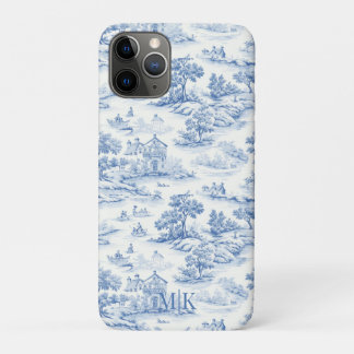 Elegant Blue Toile de Jouy French Pattern Case-Mate iPhone Hülle