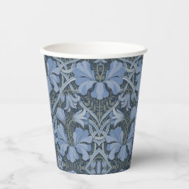 Elegant Blue Watercolor Floral Pattern Pappbecher