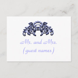 ELEGANT Blue WEDD ESCORT CARD Einladung