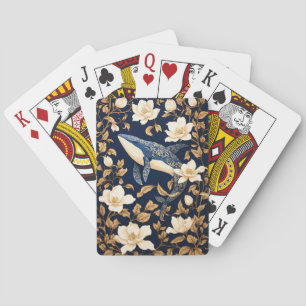 Elegant Blue Whale William Morris Inspiriert Spielkarten
