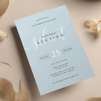Elegant Blue & White Fundraiser Stille Auktion
