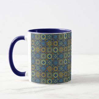 Elegant blue& white Moroccan  pattern  Tasse