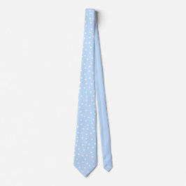 Elegant Blue White Polka Dots Groom Gift   Krawatte