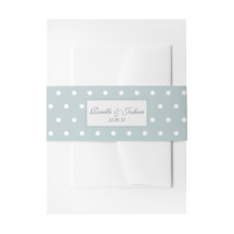 Elegant Blue White Polka Dots Wedding