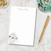 Elegant Blue Wildblume Floral