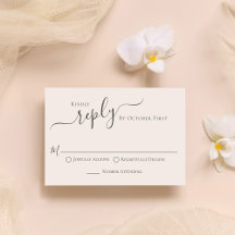 Elegant Blush Calligraphy Ampersand Guest UAWG