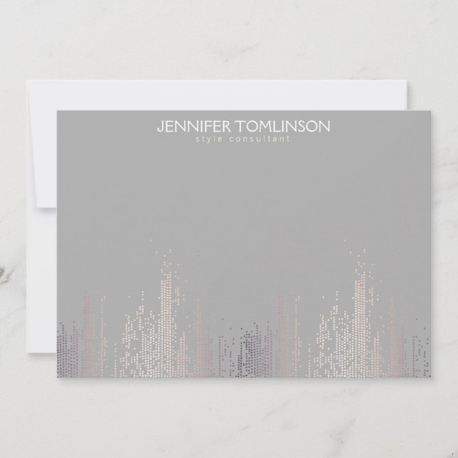 Elégant Blush Confetti Motif de pluie Carte pour n (Devant)