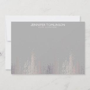 Elégant Blush Confetti Motif de pluie Carte pour n