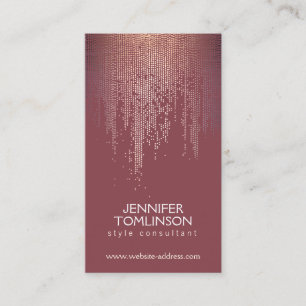 Elegant Blush Confetti Rain Muster Burgundy Visitenkarte