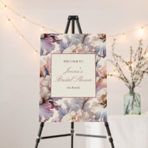 Élégant Blush Floral Fête des mariées Affiche de b