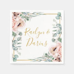 Elegant Blush Floral Hochzeit von Napkins Serviette