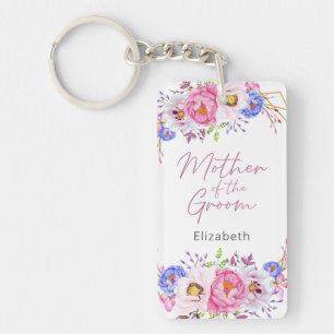 Elégant Blush Floral Mère du Porte - clé de chambr