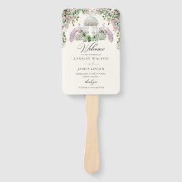 Elegant Blush Garden Wedding Program Fächer