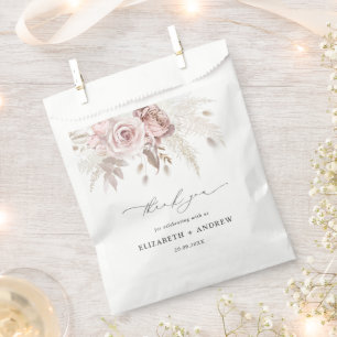Elegant Blush Garden Wedding Vielen Dank Geschenktütchen