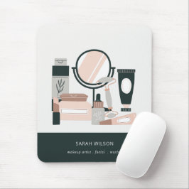 Elegant Blush Gray Makeup Artist Cosmologe Mousepad