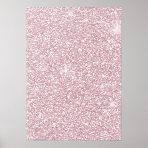 Elegant blush pink abstract trendy girly glitter poster