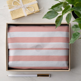 Elegant Blush Pink and White Striped Pattern Seidenpapier
