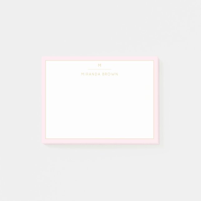 Élégant Blush Pink Classy Chic Post-it® Notes (Devant)