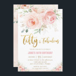 Elegant Blush Pink Floral Gold 50 und fabelhaft Einladung<br><div class="desc">Personalisieren Sie diese schicke 50 und Fabulous Einladung mit Ihren Party-Details einfach und schnell, einfach drücken Sie die Schaltfläche Anpassen, um den Stil und die Platzierung des Textes weiter zu ordnen und zu formatieren. Diese elegante Einladung besticht durch schöne, in Aquarelltönen gehaltene Rosen und das farbenfrohe Grün und das goldene...</div>