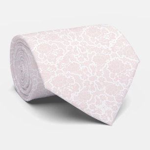 Elegant Blush Pink Floral Wedding Neck Tie Krawatte