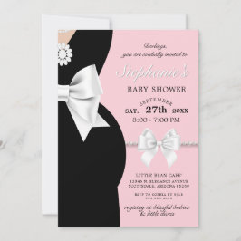 Elegant Blush Pink Glam Tiffany Theme Baby Shower Einladung