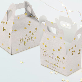 Elegant Blush Pink Gold Confetti Vielen Dank für I Geschenkschachtel