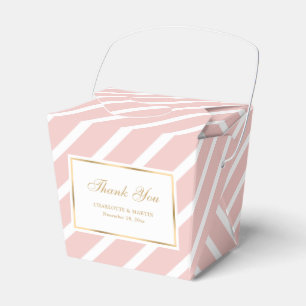 Elegant Blush Pink Gold Wedding Vielen Dank Geschenkschachtel