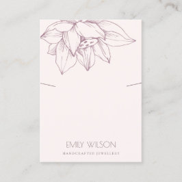 ELEGANT BLUSH PINK LOTUS EINFACHES NECKLACE DISPLA VISITENKARTE