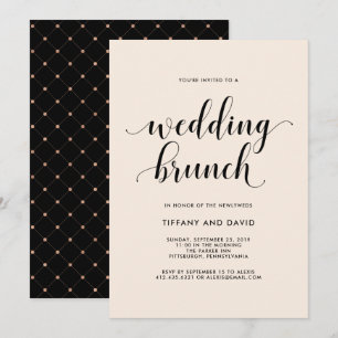 Élégant Blush Post Mariage Brunch Invitation