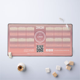 Élégant Blush promotionnel Business 2026 Calendrie