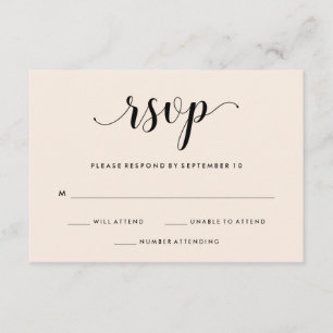 Elegant Blush Wedding RSVP