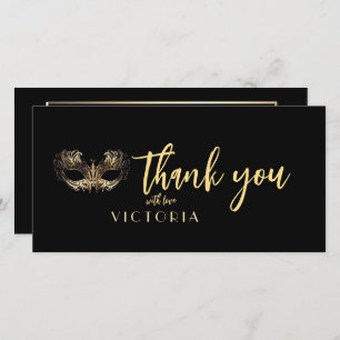 Elégant Bohème en or noir Masquerade Merci