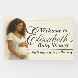 Elegant Bohemian Black Mom to be Baby Shower Banner