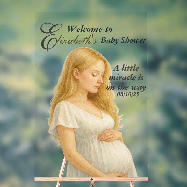 Elegant Bohemian Mom to be Baby Shower Acrylschild (Neutral)