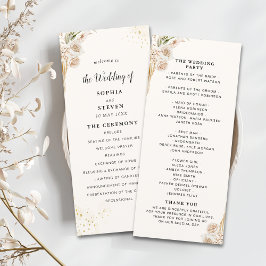 Elegant Bohemian Wedding Featuring Yellow and Beig Programm