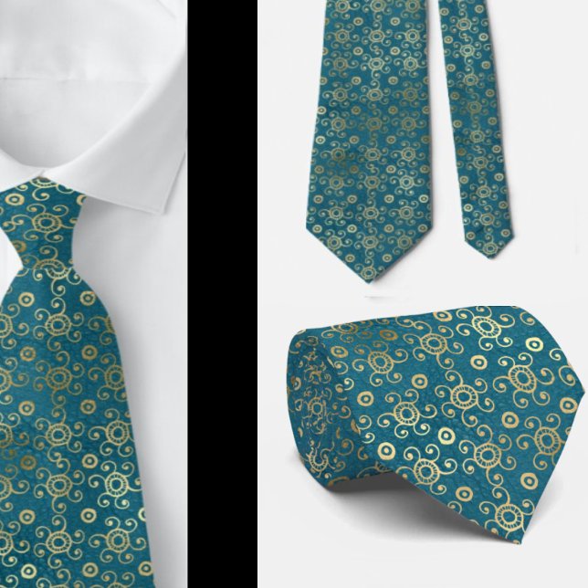 Elegant Bohemisch Boho Luxury Aquamarin Neck Tie Krawatte (Von Creator hochgeladen)
