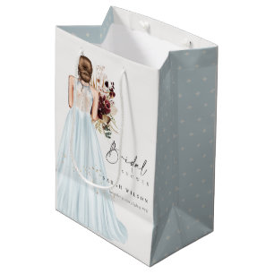 Elegant Boho Aqua Blue Wedding Gown Brautparty Mittlere Geschenktüte