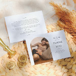 Elegant Boho Arch Moderner Ampere und Hochzeit Dankeskarte<br><div class="desc">Ein boho Foto Dankeschön Karte, um unsere elegante Boho Arch Modern Minimalistisch Wedding Kollektion. Dieses Design zeigt Ihr Lieblings-Verlobung-Foto in einem böhmischen Bogen-Rahmen. Die Rückseite des Designs verfügt über eine maßgeschneiderte herzliche Danksagung an Freunde und Familie zum Ausdruck bringen. Sehen Sie sich die auf dieser Seite verlinkte Sammlung für das...</div>