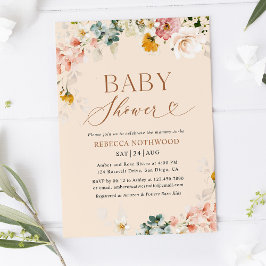 Elegant Boho Baby Shower Einladung
