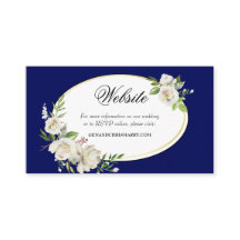 Elegant Boho Blue Floral Wedding Website Umschließ