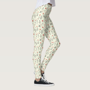 Elegant Boho-Blumenmuster – einfaches Wildblumen-D Leggings